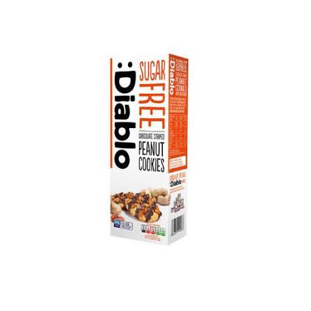 Diablo Chocolate Striped Peanut Cookies Sugar Free  150G