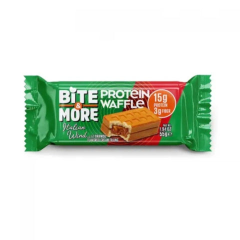 Bite & More Protein Cocoa Waffles Italian Wind Tiramisu Flavoured Cream Filling 50g